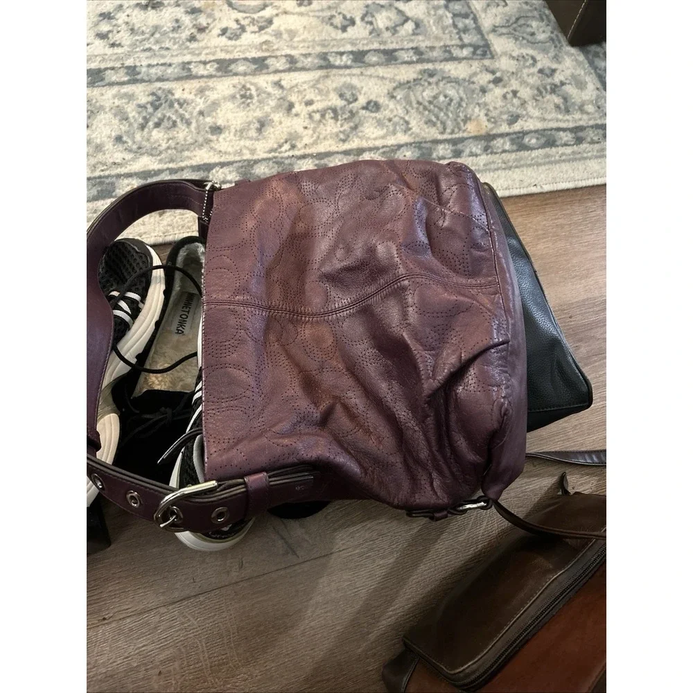 Coach Bag Purple Hobo Style Shape F19407‎
